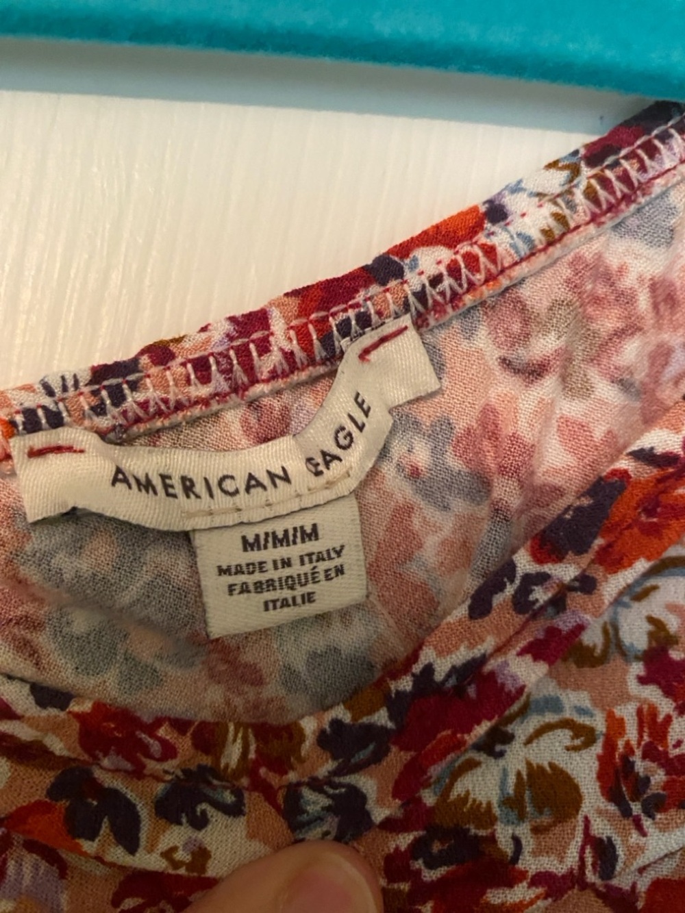 American Eagle Outfitters One-Shoulder Rose Floral Midi Dress - Picture 8 of 9
